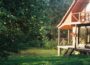 a small wooden house